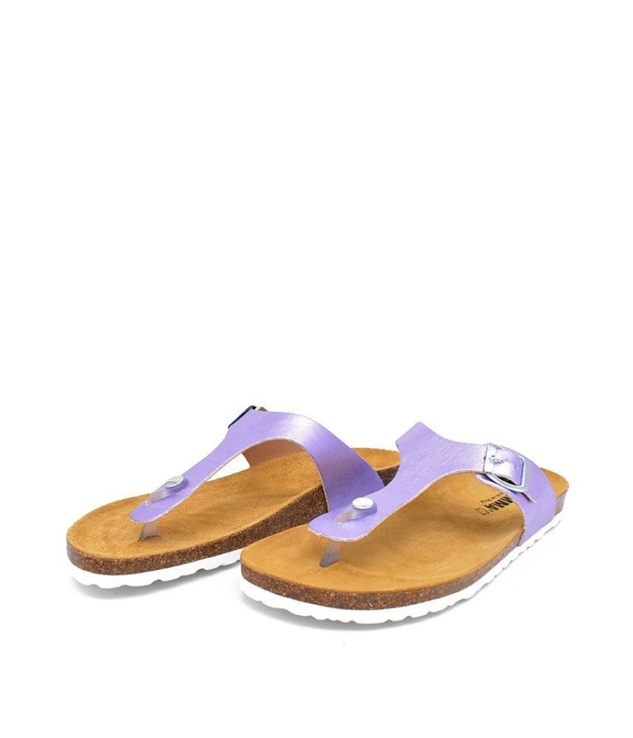 Emma Pretty Metallic Purple Thong Sandal Clearance