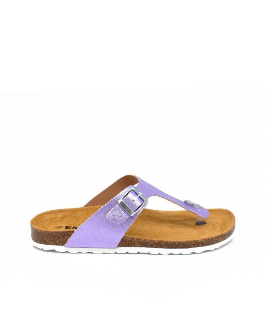 Emma Pretty Metallic Purple Thong Sandal Clearance