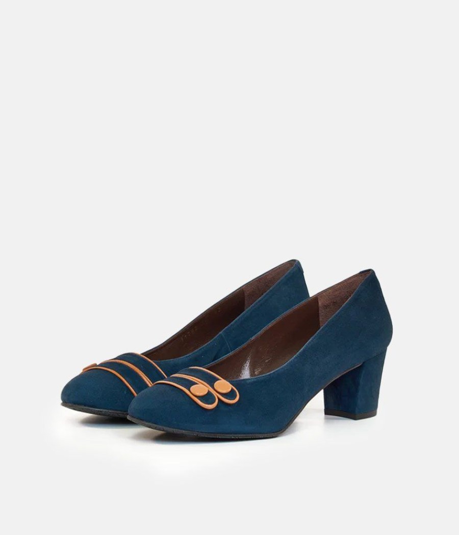 Brenda Zaro Brenda Zaro Premium Navy Suede Heels Hot