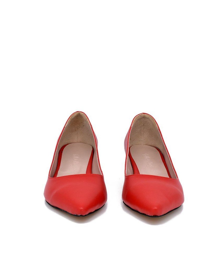 Belle & Lucy Classic Red Kitten Heels Online