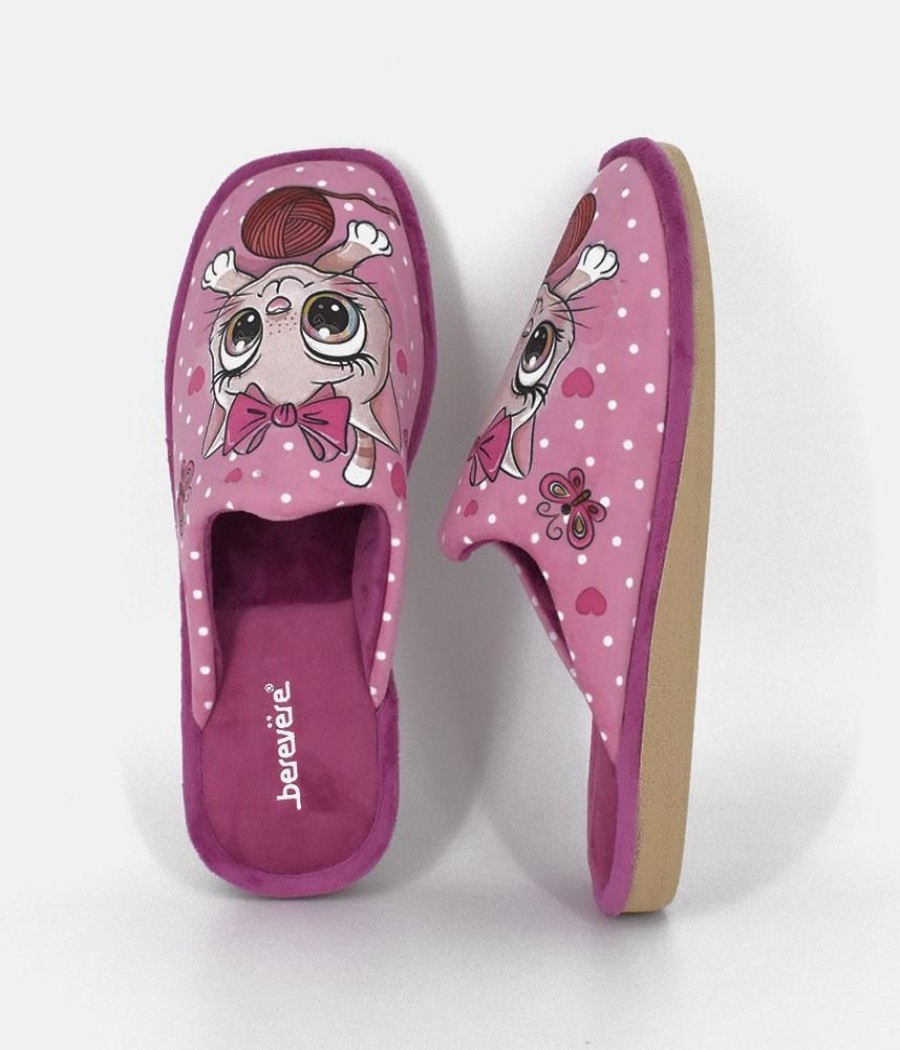 Berevere Super Cute Pink Kitten Slippers Online