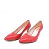 Belle & Lucy Classic Red Midi Heels Clearance