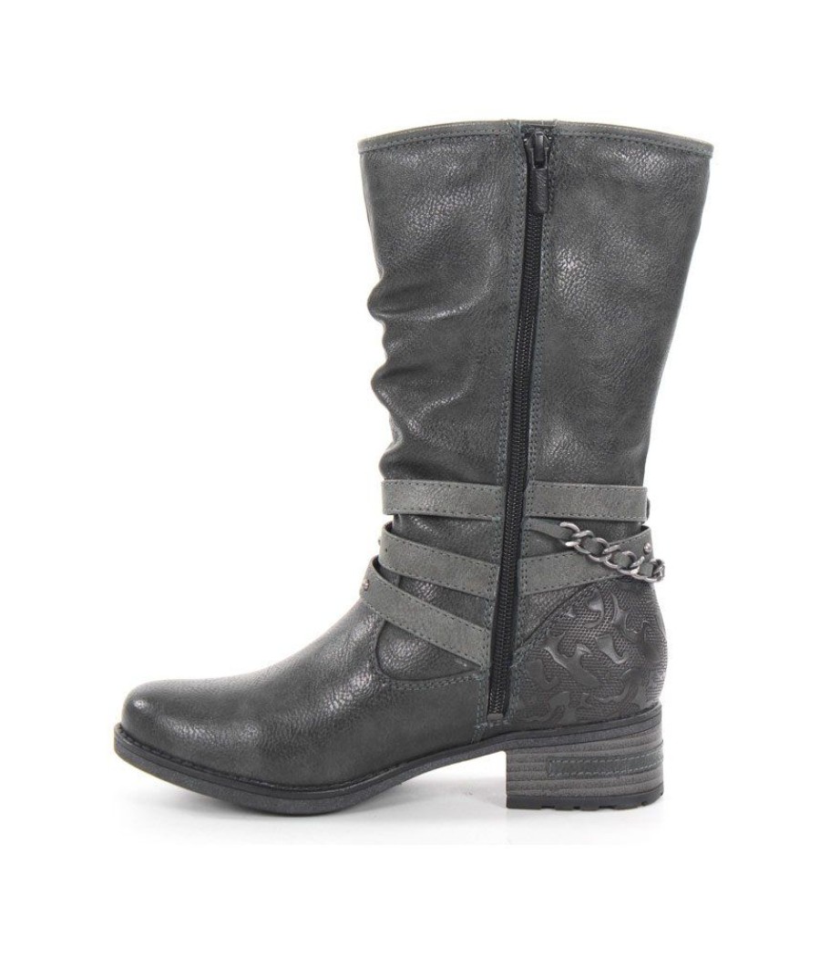 Mustang Mustang Fashionable Graphite Cowboy Midi Boots Wholesale