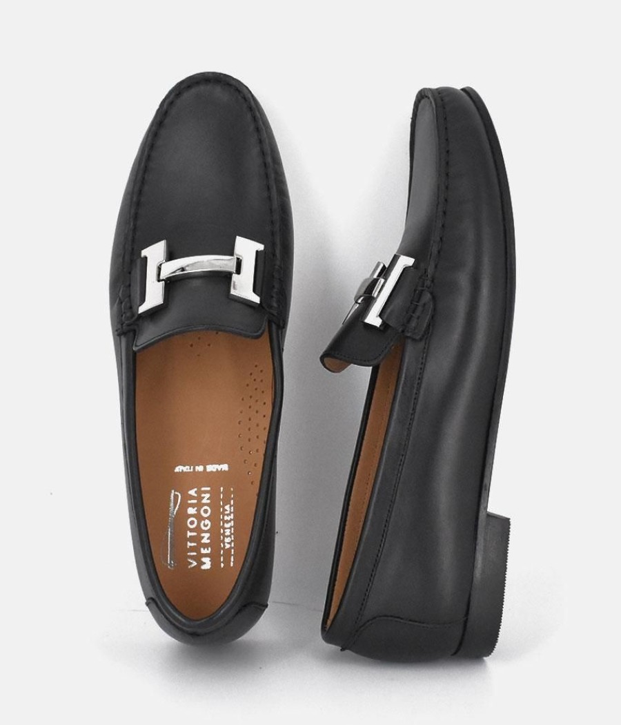 Vittoria Mengoni Vittoria Mengoni Premium Black Leather Loafers Best