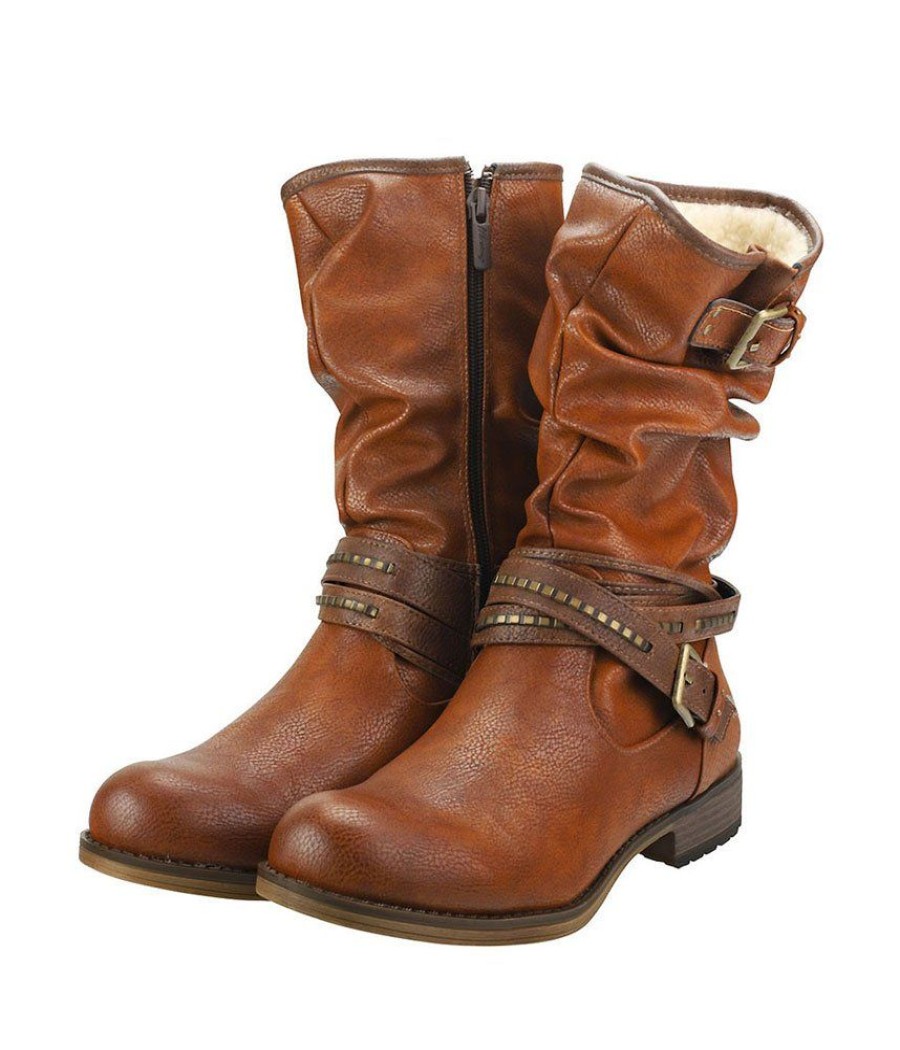 Mustang Mustang Cognac Mid Calf Slouch Boot Hot