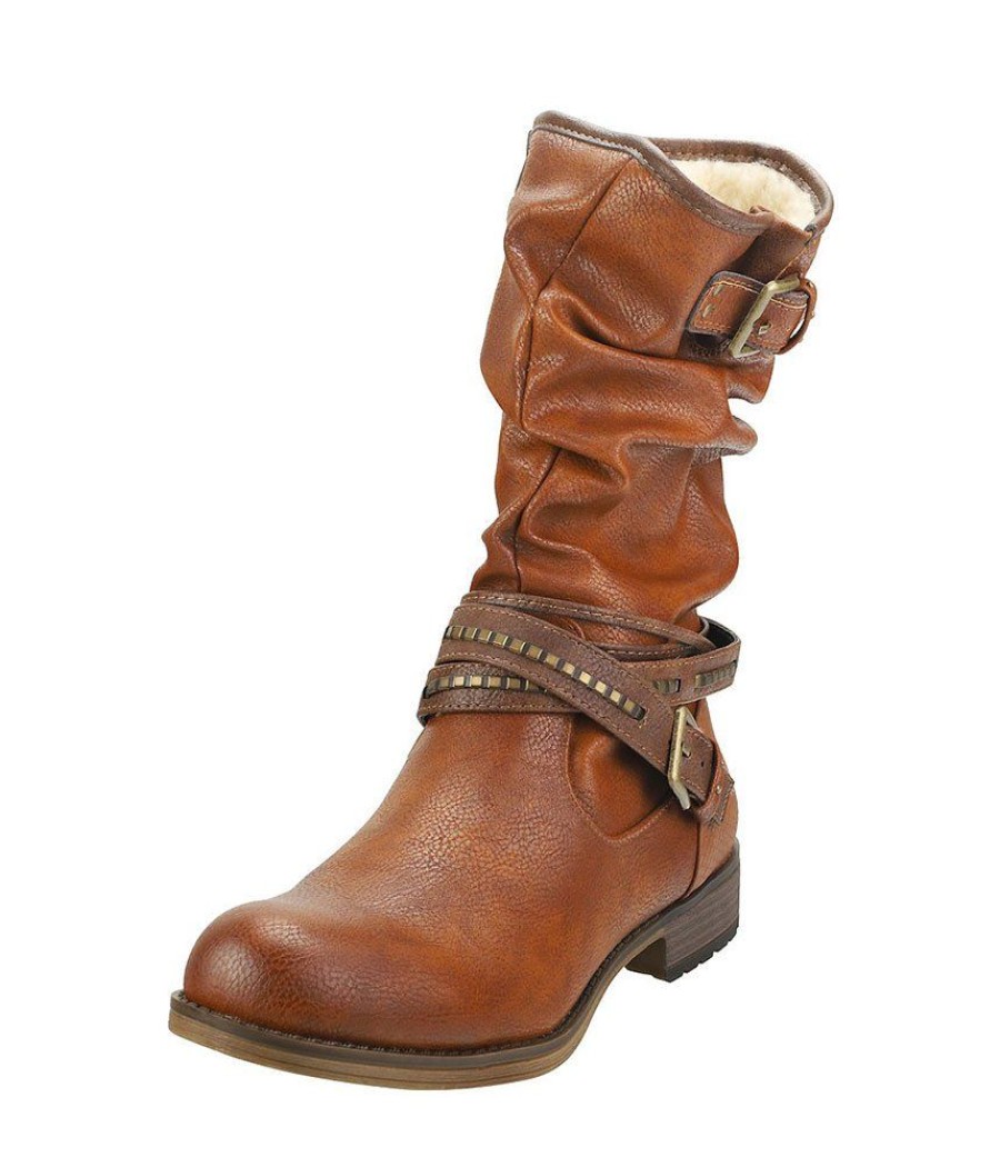 Mustang Mustang Cognac Mid Calf Slouch Boot Hot