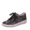 Waldlaufer Waldlaufer Trendy Wide Fit Black Pattern Sneaker New