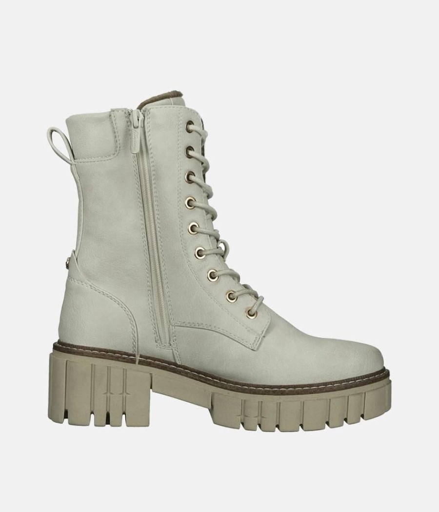 Mustang Mustang Ice White Platform Ankle Boots Wholesale