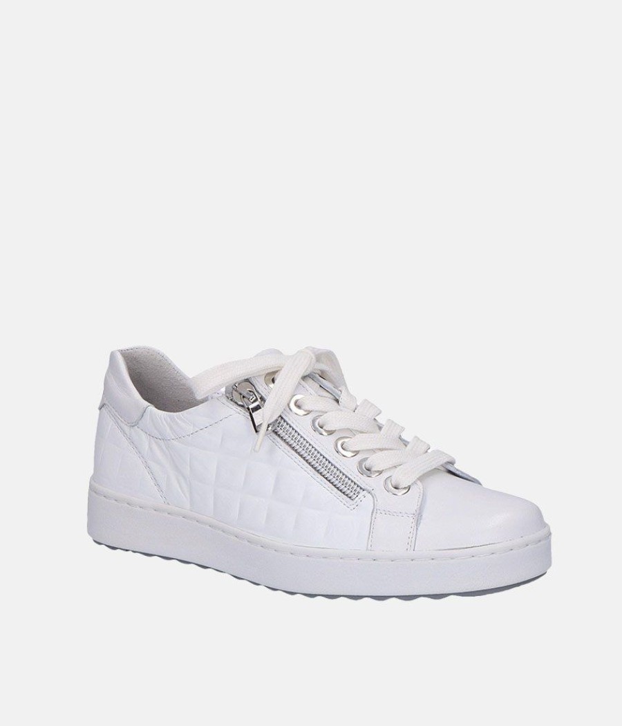 Semler Semler Luxurious Quilted White Trainers Hot