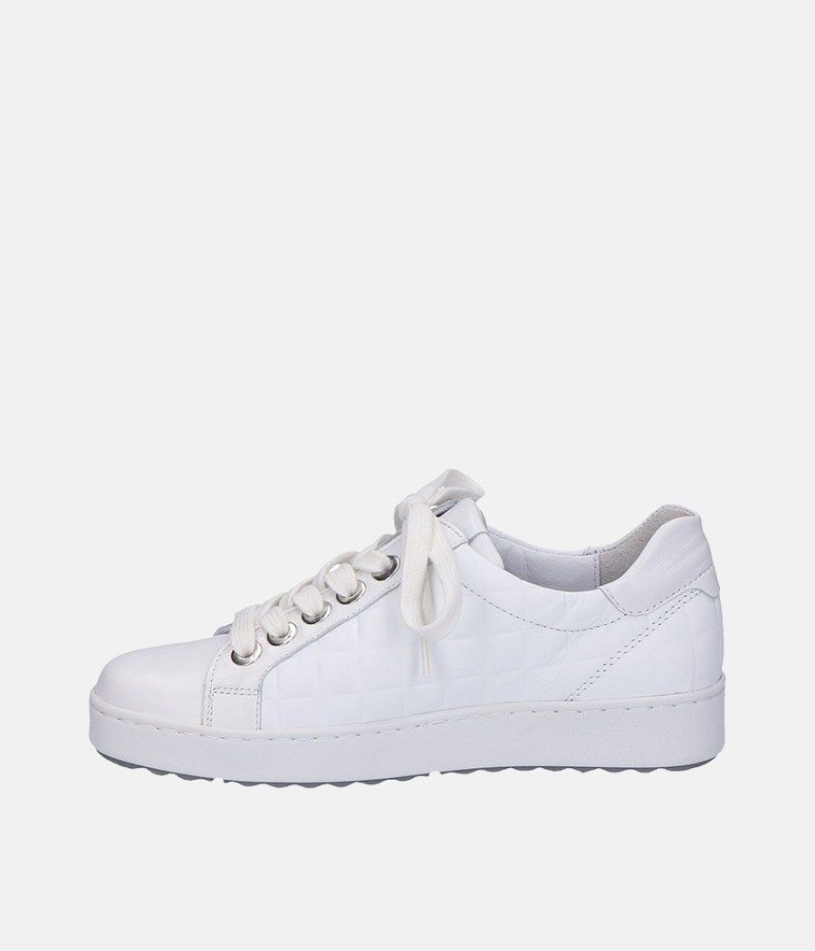 Semler Semler Luxurious Quilted White Trainers Hot