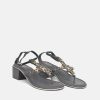 Bottega Bottega Black Embellished Block Heel Sandal Hot