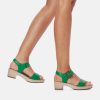 Remonte Remonte Emerald Green Leather Fashion Sandals Clearance