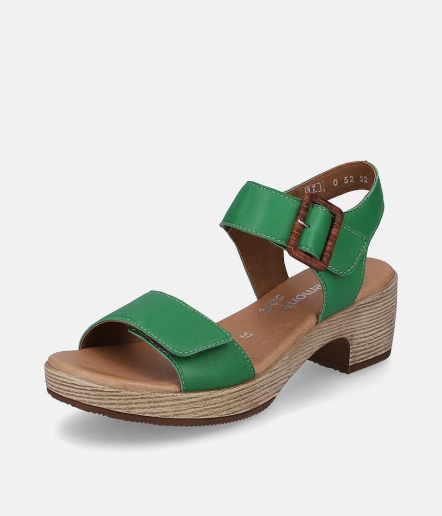 Remonte Remonte Emerald Green Leather Fashion Sandals Clearance