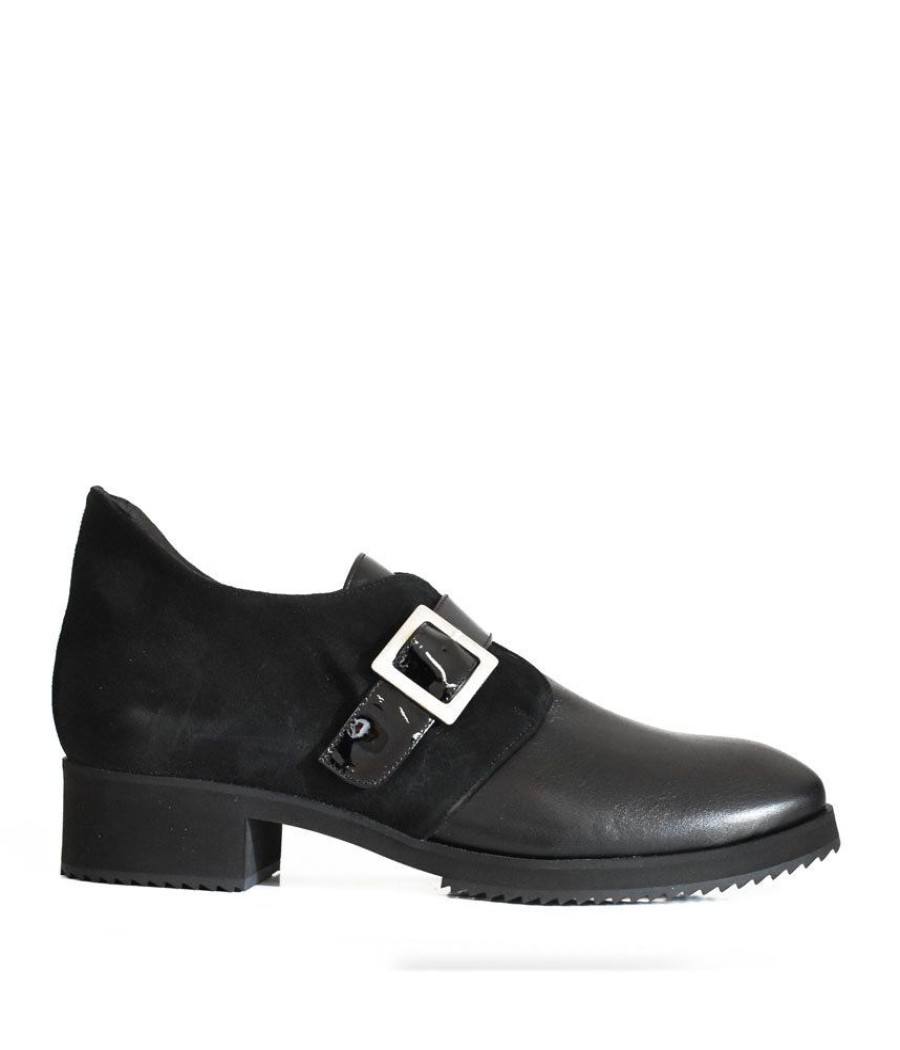 Xaira Xaira Trendy Black Buckle Shoes Clearance