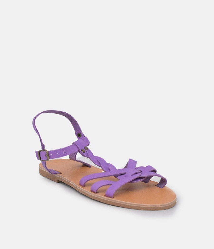 Glaritis Glaritis Pretty Purple T-Strap Sandal New