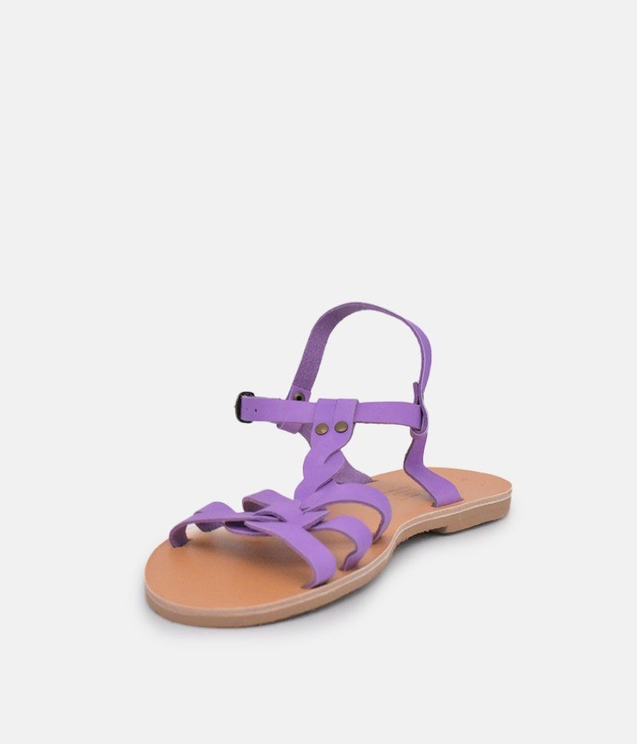 Glaritis Glaritis Pretty Purple T-Strap Sandal New