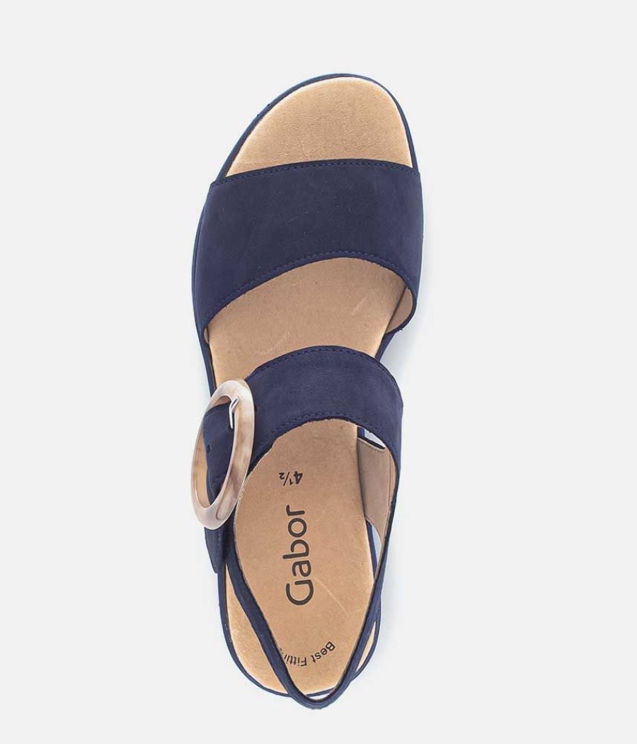 Gabor Gabor Stylish Navy Wedge Sandals Wholesale