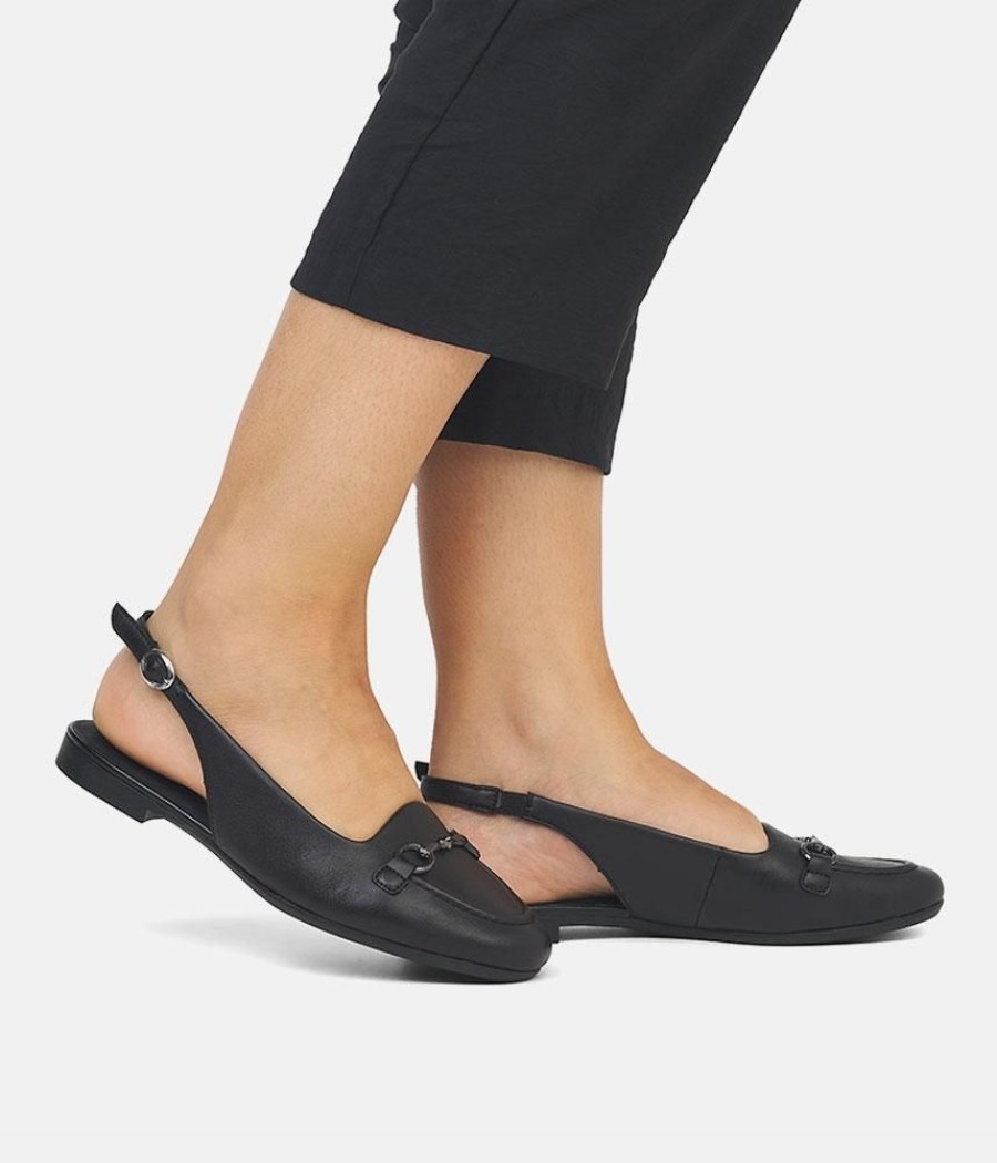 Remonte Remonte Pretty Black Slingback Flats Best