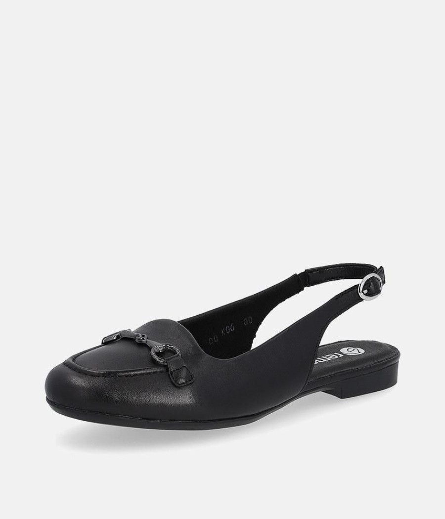 Remonte Remonte Pretty Black Slingback Flats Best