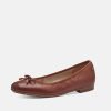 Tamaris Tamaris Versatile Cognac Leather Ballet Flats Online