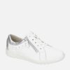 Waldlaufer Waldlaufer Stylish Extra Wide White/Silver Trainers New