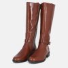 Cinderella Shoes Cinderella Shoes Gorgeous Brown Leather Long Boots Clearance