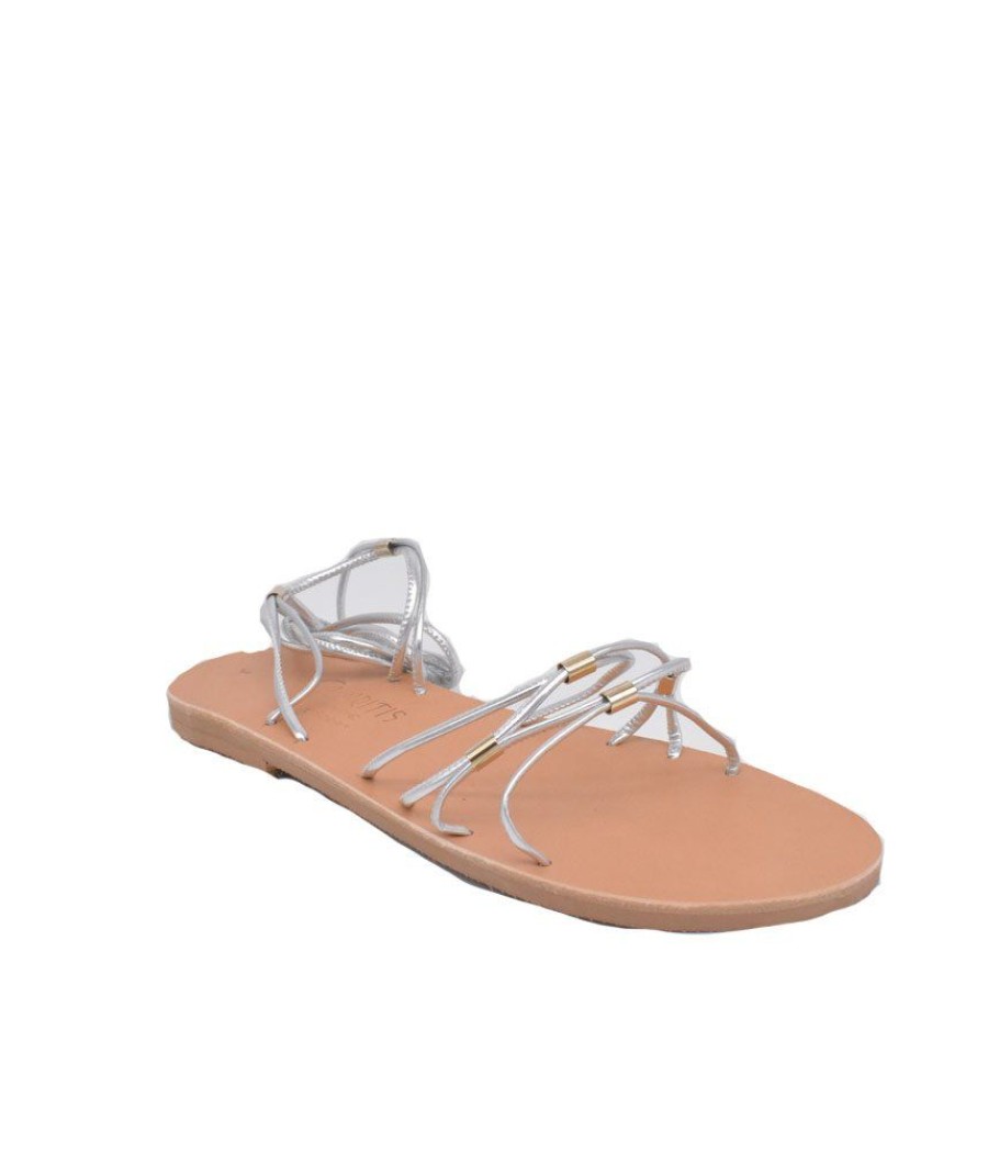 Glaritis Glaritis Gorgeous Strappy Silver Europa Sandals Wholesale