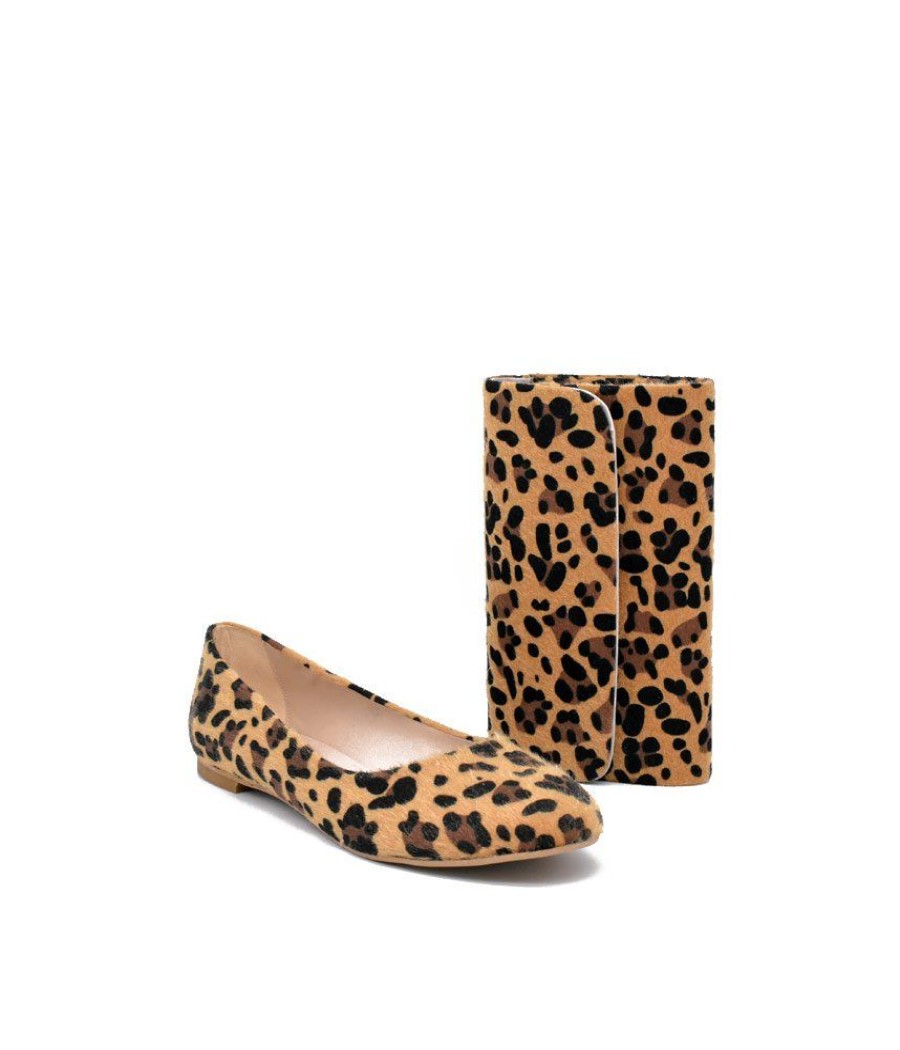 Belle & Lucy Stylish Leopard Flats And Matching Bag Clearance