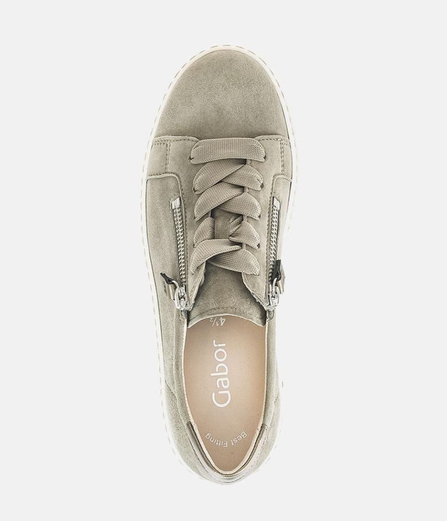 Gabor Gabor Chunky Taupe Suede Trainer Wholesale