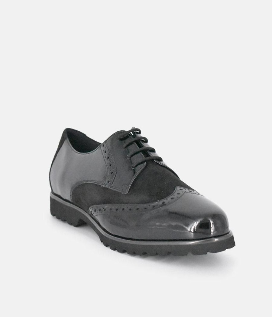 Sioux Sioux Stylish Black Brogue Shoes Wholesale