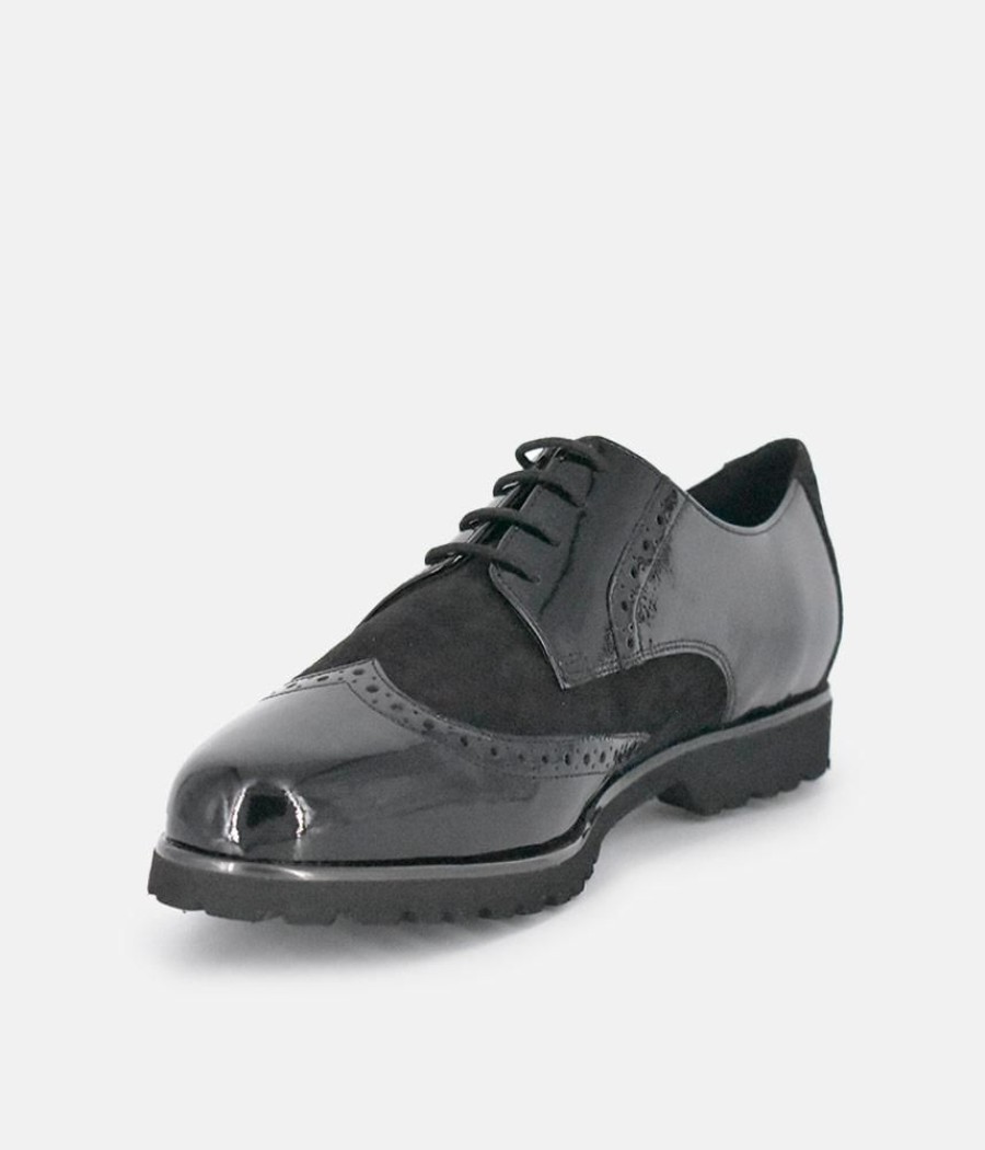 Sioux Sioux Stylish Black Brogue Shoes Wholesale