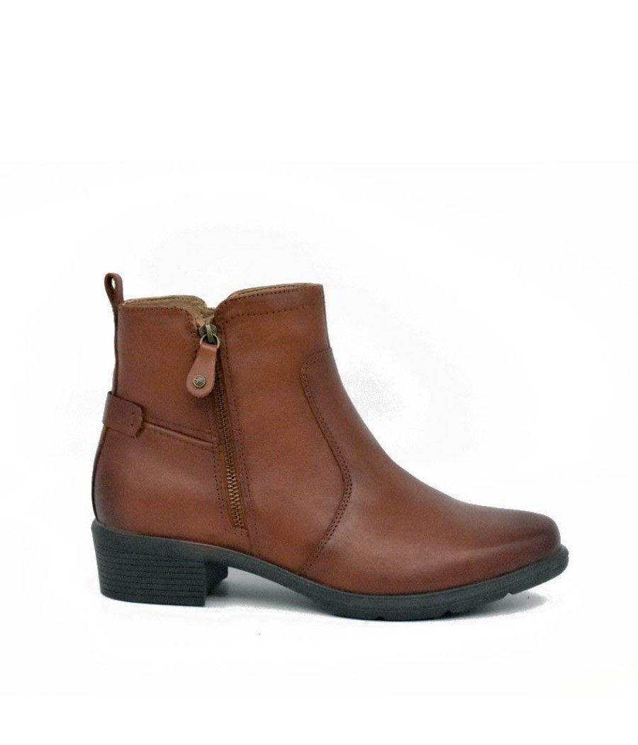 Tamaris Tamaris Stylish Leather Cognac Ankle Boots Online