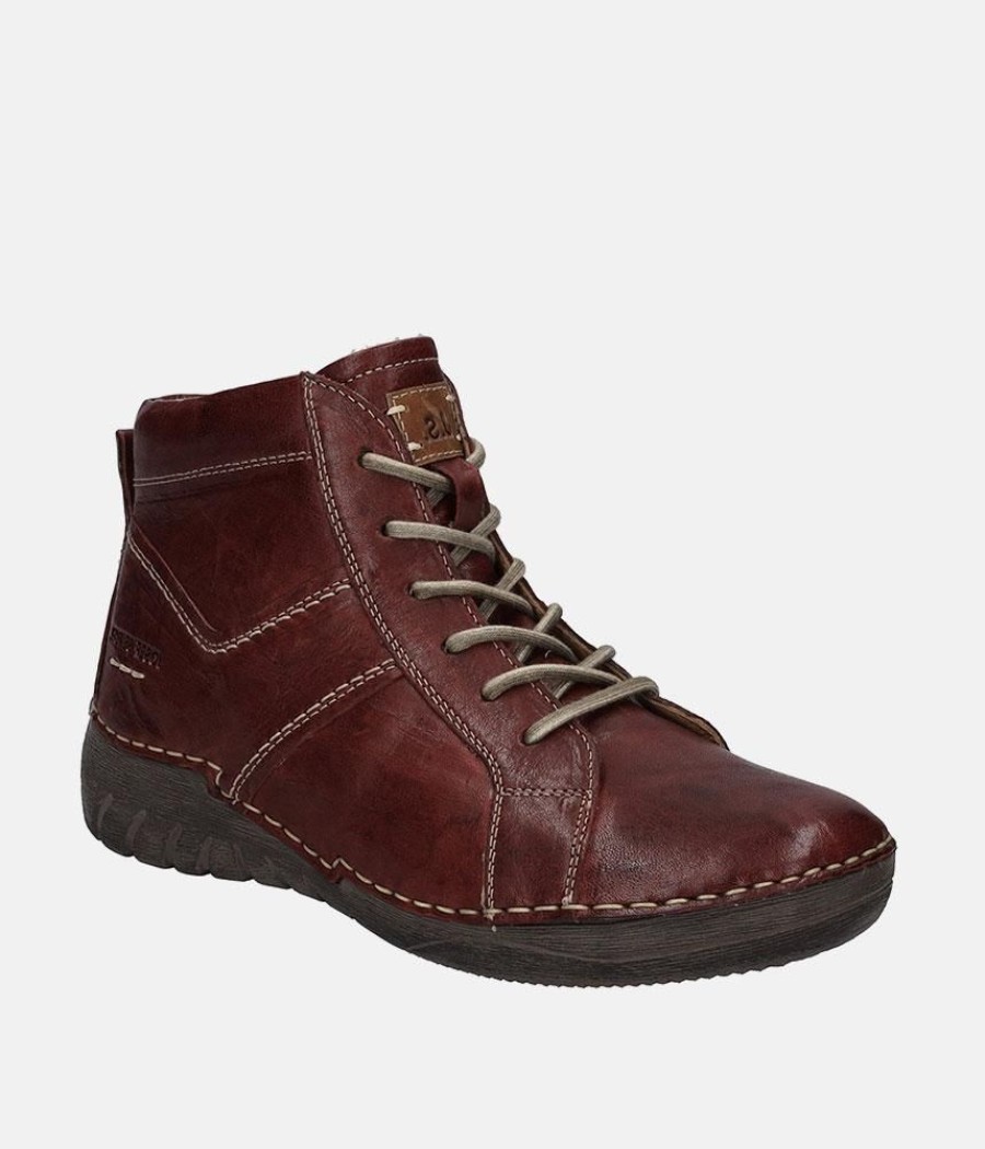 Josef Seibel Josef Seibel Stylish Burgundy Ankle Boots Wholesale