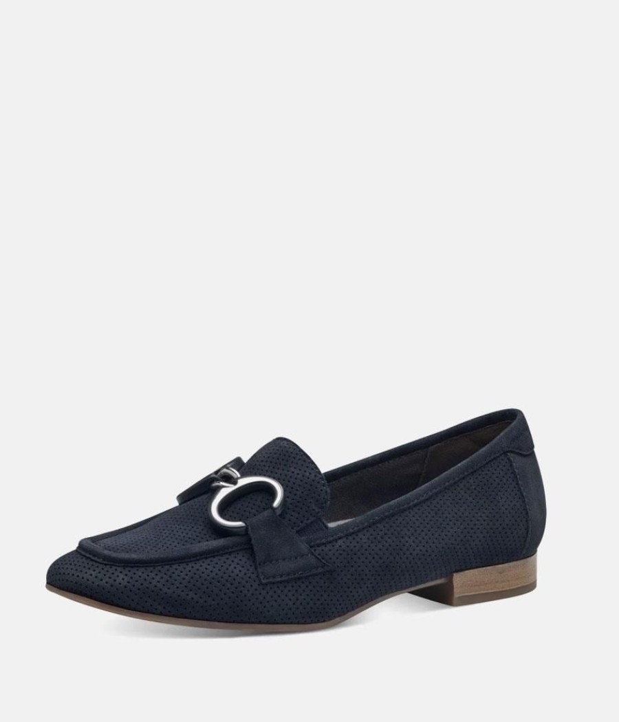 Tamaris Tamaris Stylish Navy Suede Loafers Best