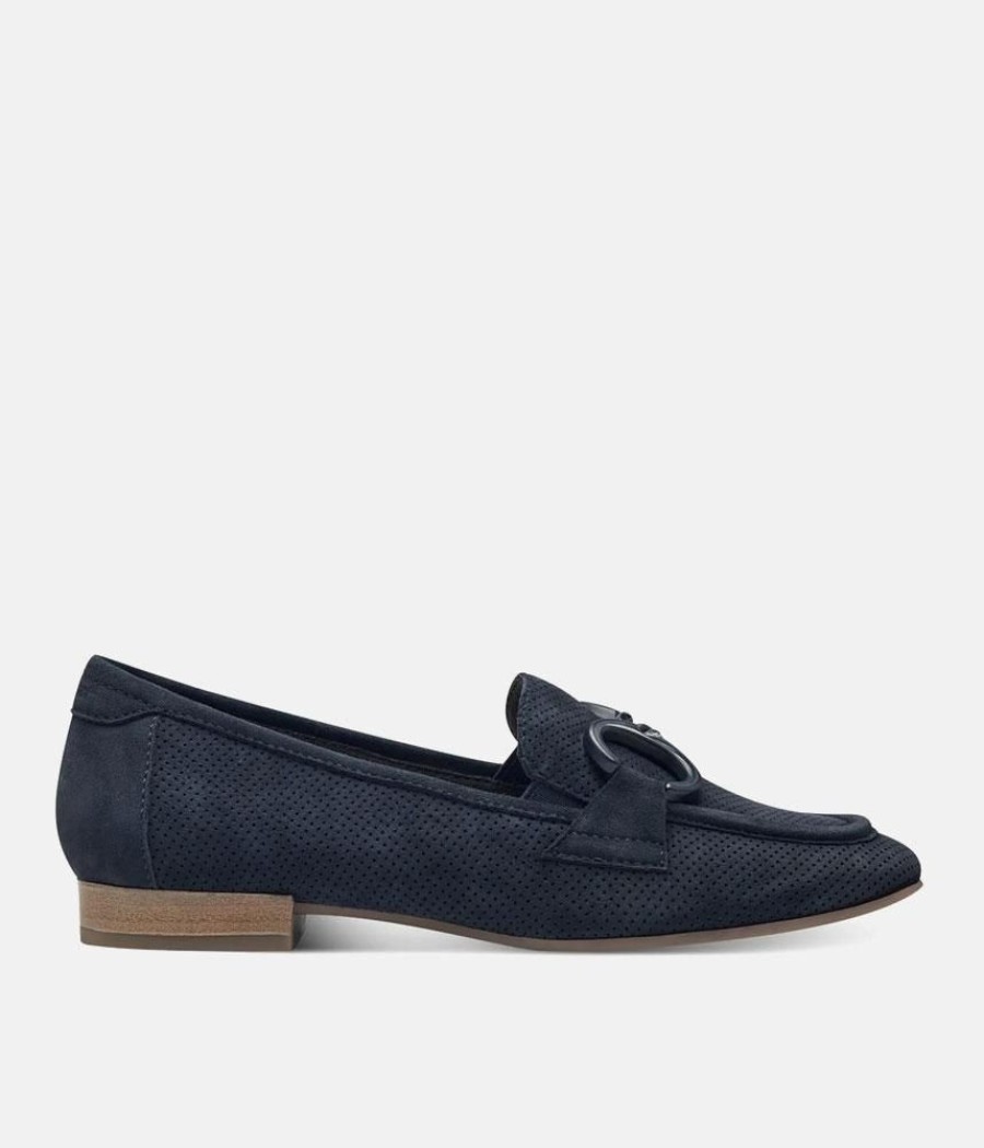 Tamaris Tamaris Stylish Navy Suede Loafers Best