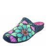 Berevere Pretty Navy Floral Slippers Online