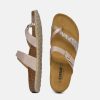 Emma Gorgeous Rose Gold Combi Thong Sandal Hot