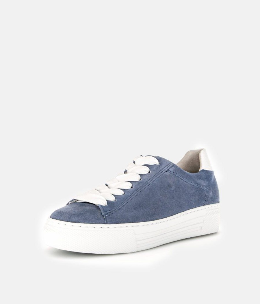 Gabor Gabor Trendy Blue Suede Trainers Best