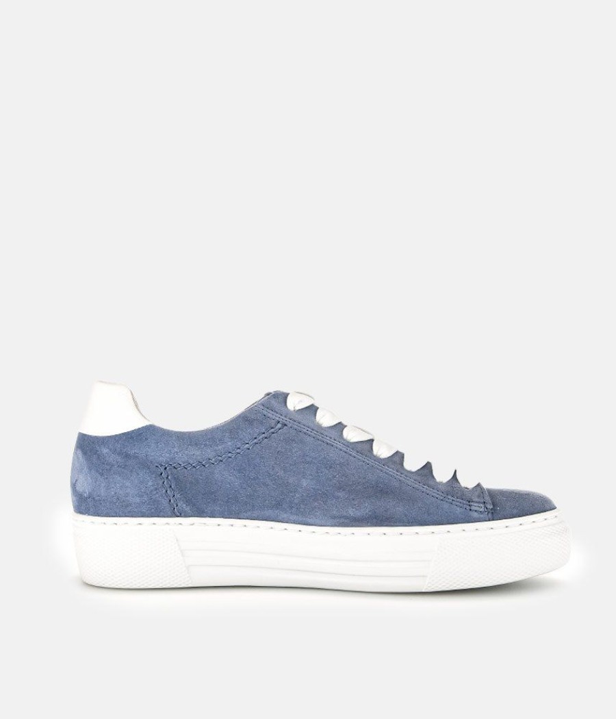 Gabor Gabor Trendy Blue Suede Trainers Best