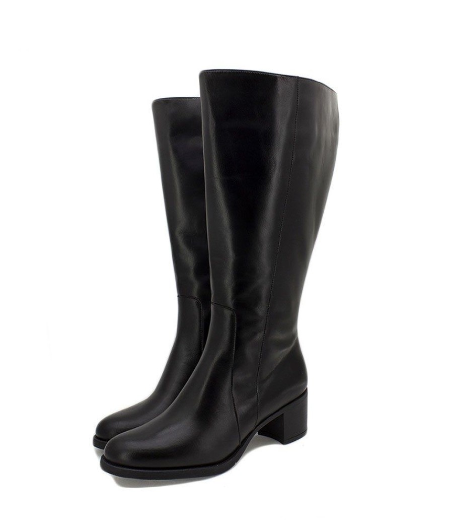 PieSanto Piesanto Fabulous Long Black 2 Xl Leather Boots Clearance