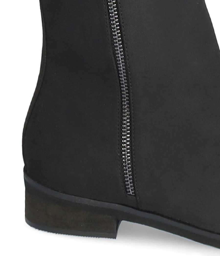 Andres Machado Andres Machado Black Suedette Ankle Boots Online