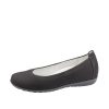 Waldlaufer Stylish Black Suede Wide Fit Ballerinas Online