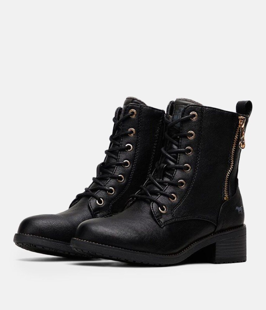 Mustang Mustang Stylish Black Ankle Boots Online