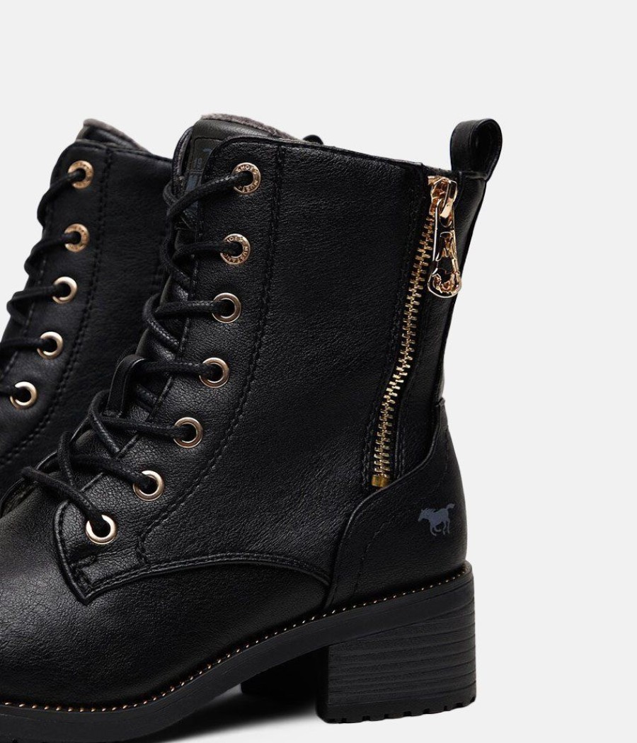 Mustang Mustang Stylish Black Ankle Boots Online