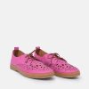 Palmiya Comfortable Hot Pink Leather Shoes Wholesale