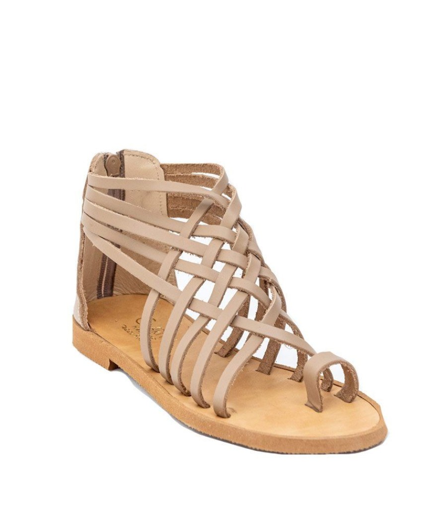 Glaritis Glaritis Criss Cross Gladiator Eurydice Sandals Best