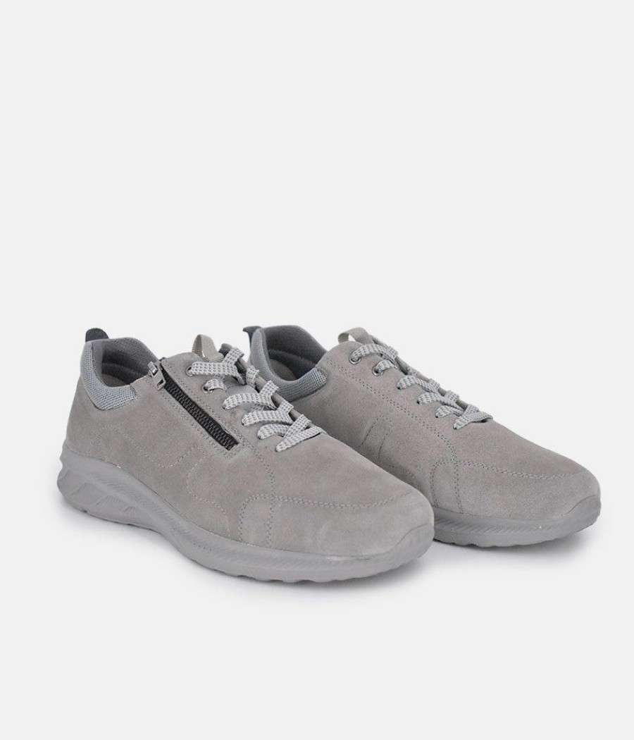 Forelli Forelli Grey Nubuck Orthopedic Comfort Sneakers Clearance