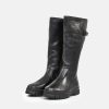 Tamaris Tamaris Chunky Long Black Leather Boots Online