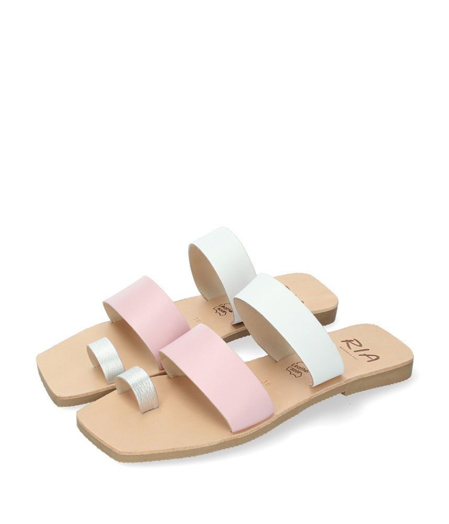 Ria Ria Stylish Multi Pink Toe-Post Sandals Best