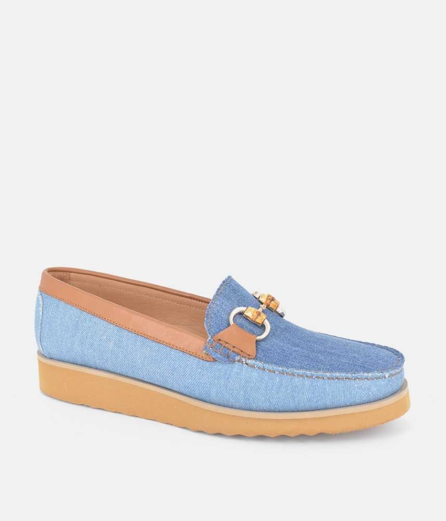 Vittoria Mengoni Vittoria Mengoni Beautiful Denim Combi Loafers Wholesale